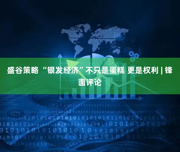 盛谷策略 “银发经济”不只是蛋糕 更是权利 | 锋面评论