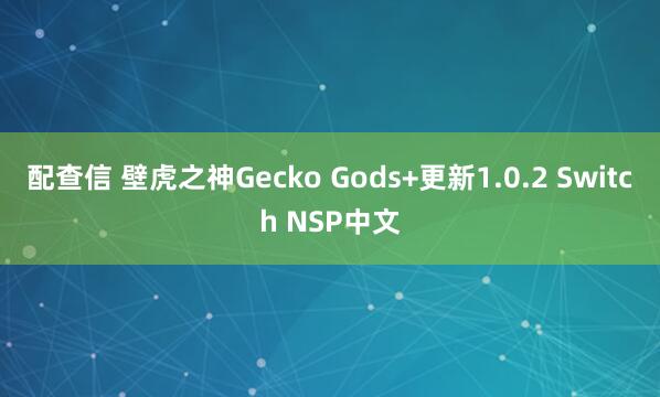 配查信 壁虎之神Gecko Gods+更新1.0.2 Switch NSP中文